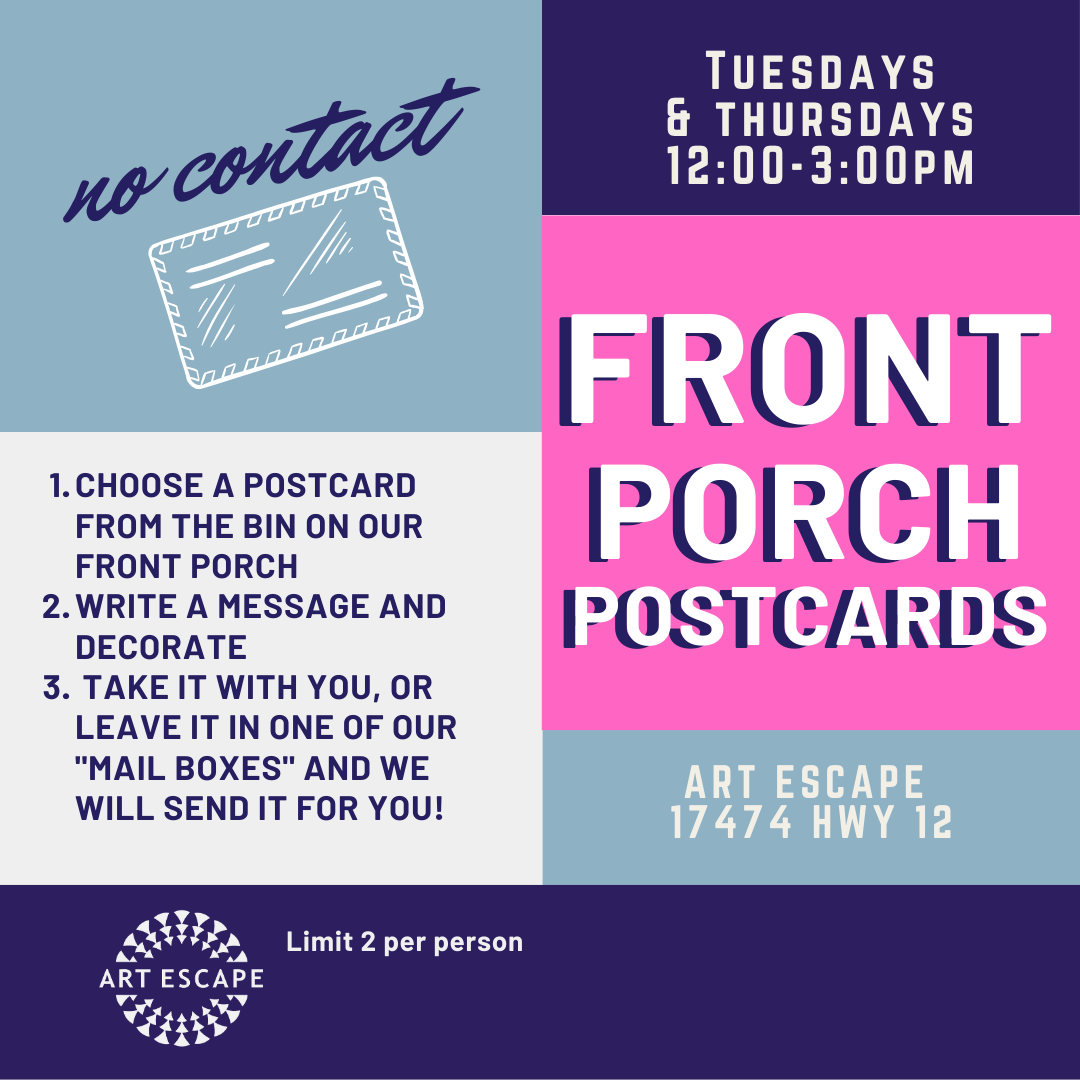 postcards on the porch